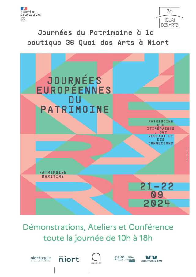 Atelier et conférence au 36 quai des Arts, à Niort - Journée européenne du patrimoine 2024