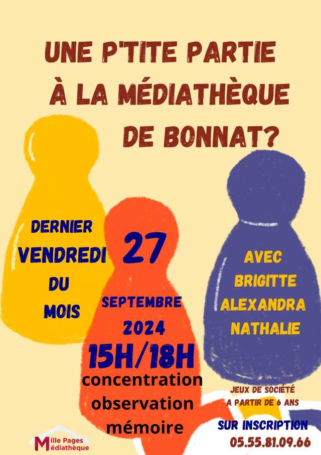 Une p'tite partie à la médiathèque de Bonnat