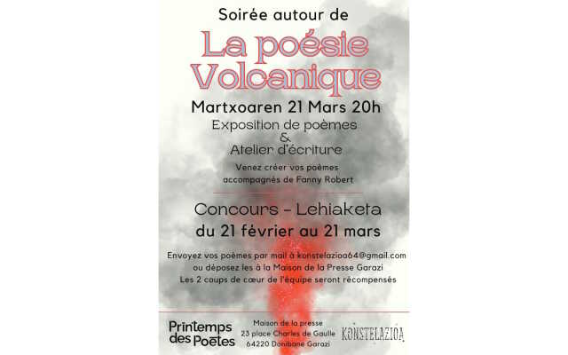 Printemps des Poètes : La Poésie volcanique : concours