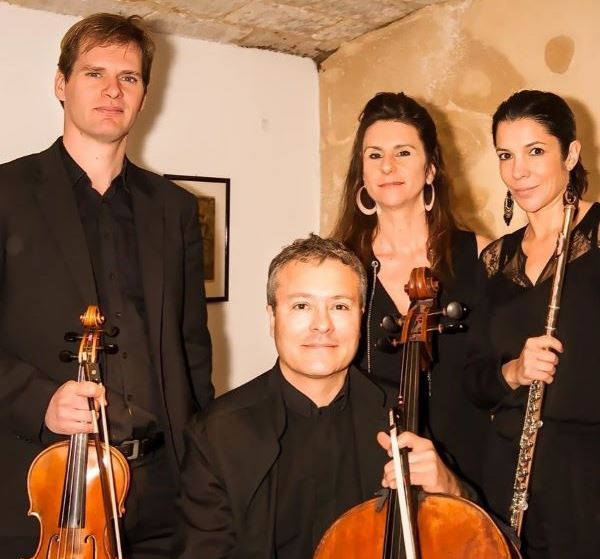 Festival « Musiques au fil du Dropt » « Influences » Quatuor LUCIA : Flûte / violon/ violoncelle/ harpe à l'église de Duras