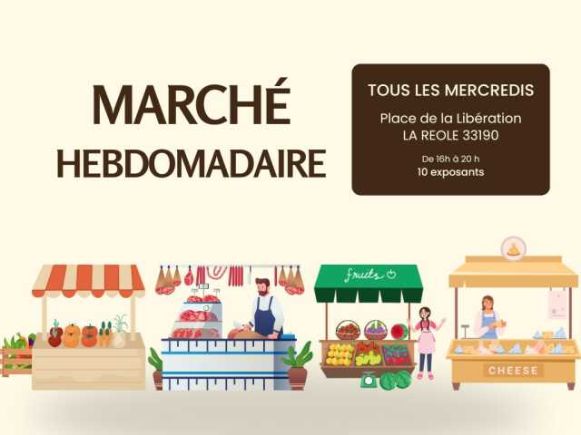 Le petit marché du mercredi à La Réole