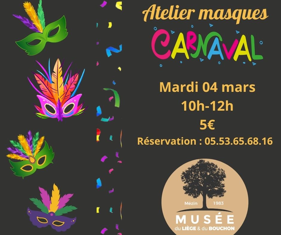 Atelier masques de carnaval - Musée du liège