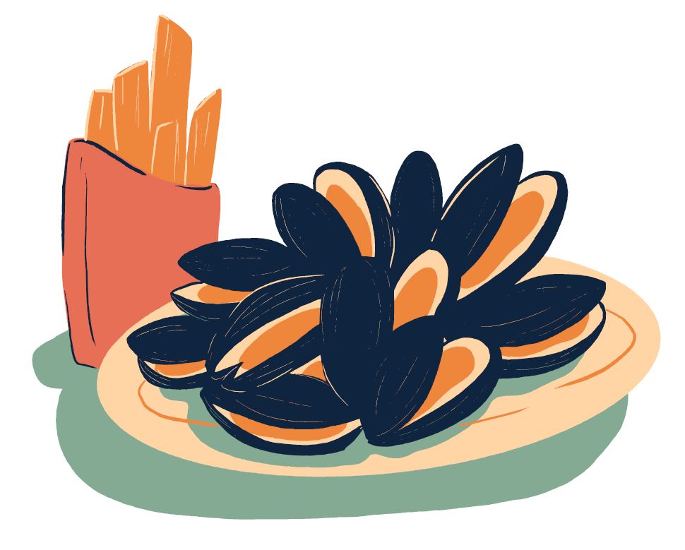 Repas moules frites