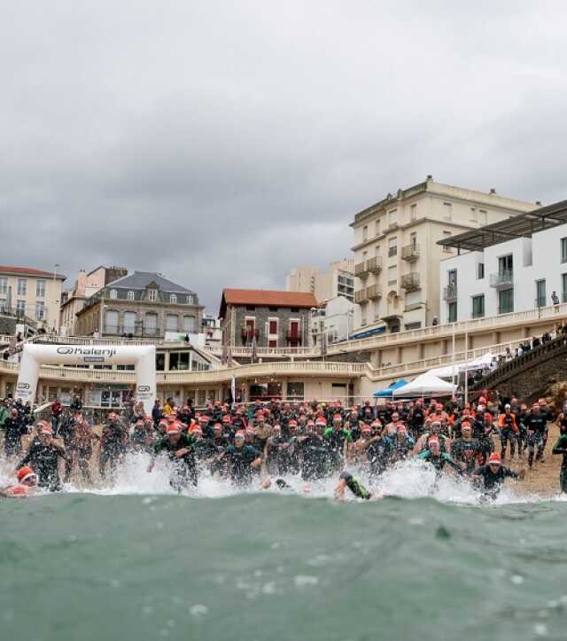 Traversée de Biarritz à la nage