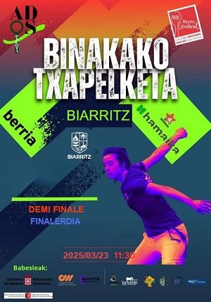 Pelote Basque à Plaza Berri - 1/2 finale  Ados Pilota - Main nue féminine professionnelle