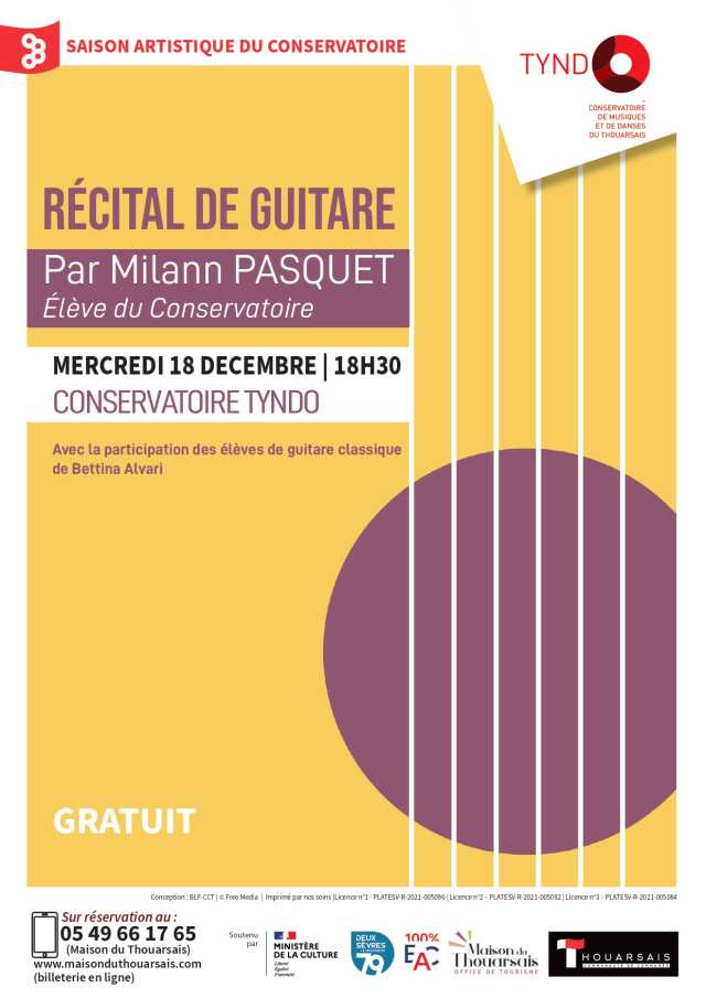 Récital de Guitare par Milann PASQUET