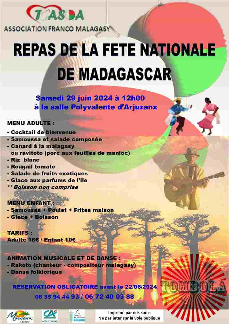 Repas de la fête nationale de Madagascar