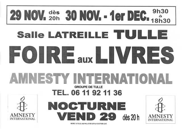 Foire aux livres Amnesty International