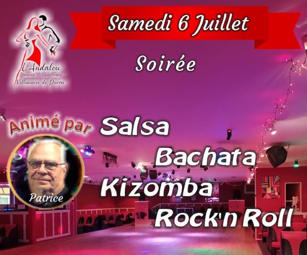 Soirée SBKR : Salsa Bachata Kizomba Rock'n Roll au dancing de l'Andalou