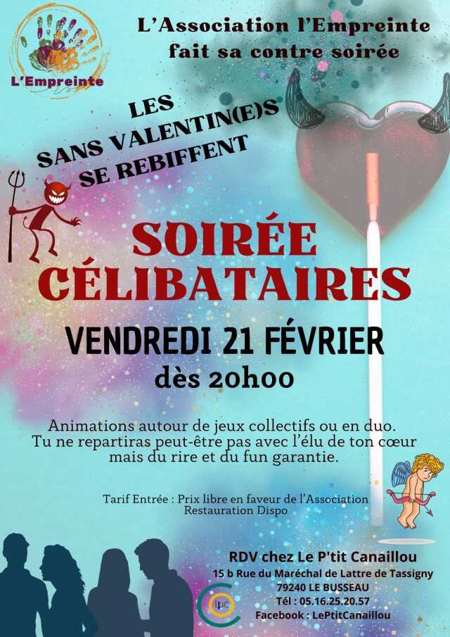 Soirée célibataires-les sans valentin(e)s se