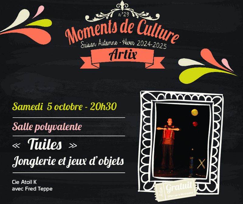 Spectacle de jonglerie et jeux d’objets : Tuiles