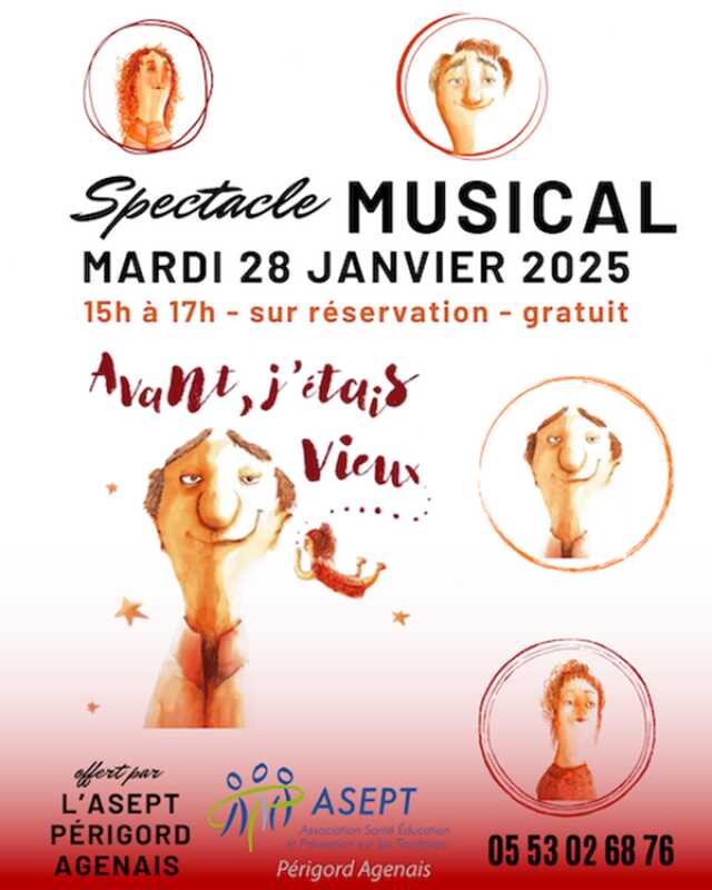 SPECTACLE MUSICAL “Avant, j’étais vieux…” : Une comédie musicale drôle et bienveillante sur le bien-vieillir