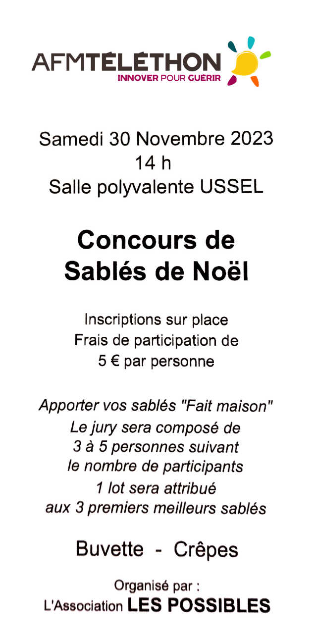 Téléthon concours de sablés de Noël