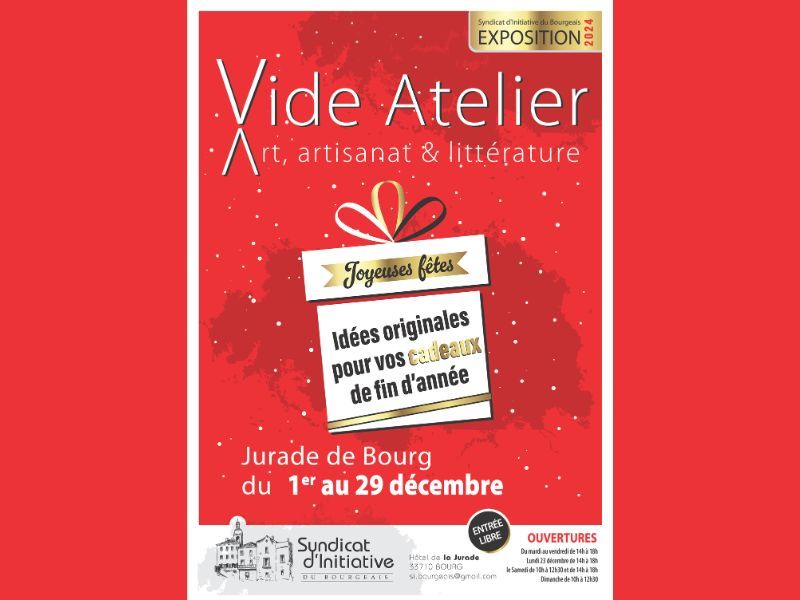 Vide atelier et Exposition au Syndicat d'Initiative du Bourgeais