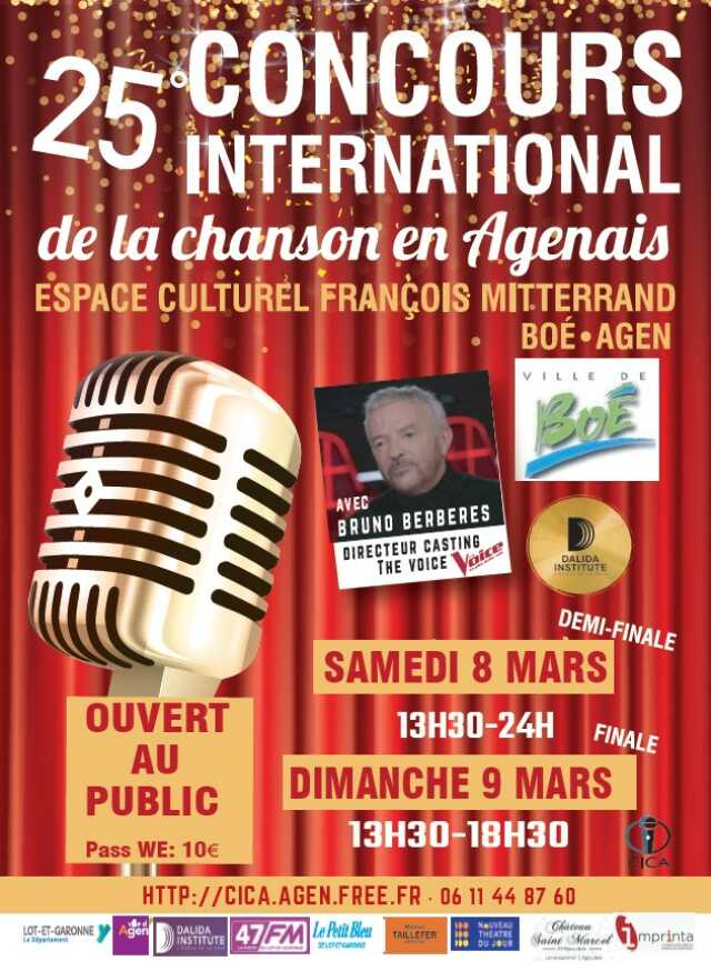 25ème concours international de la chanson en agenais