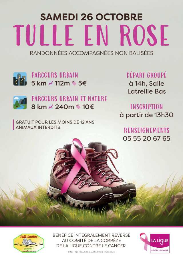 Tulle en rose : Randonnées accompagnées non balisées