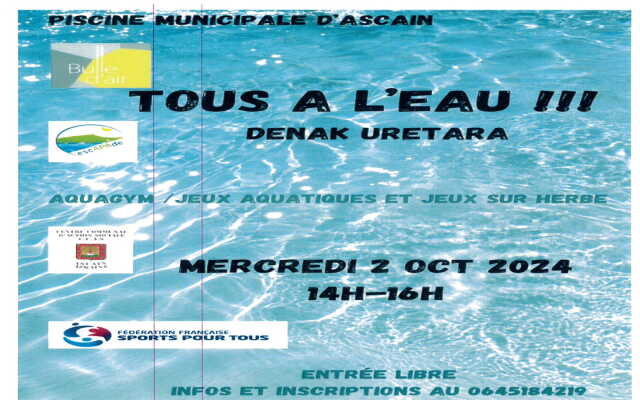 Tous à l'eau!