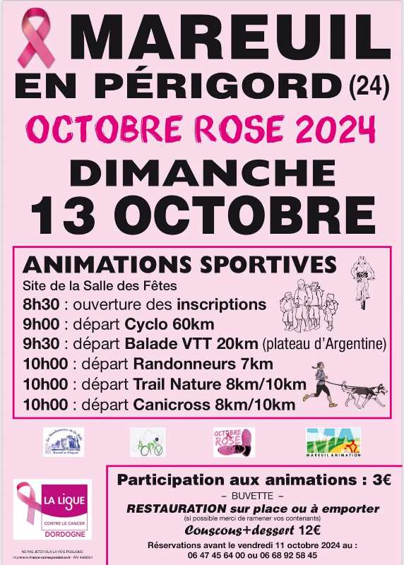 Octobre rose : animations sportives