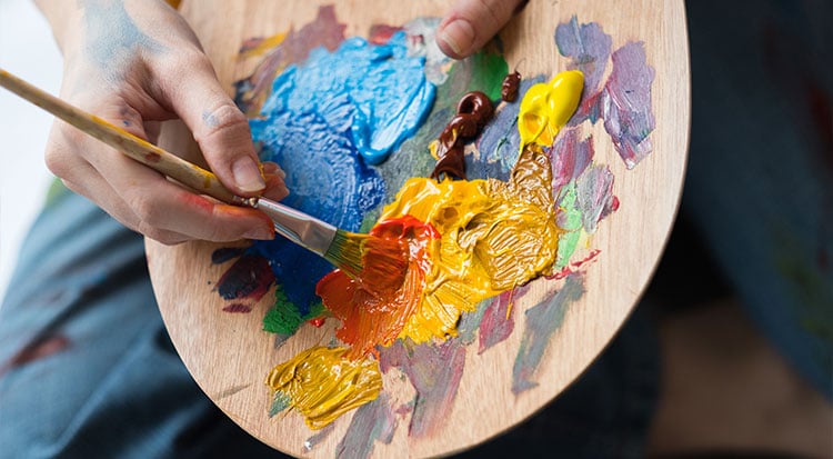 Atelier de peinture à l'acrylique