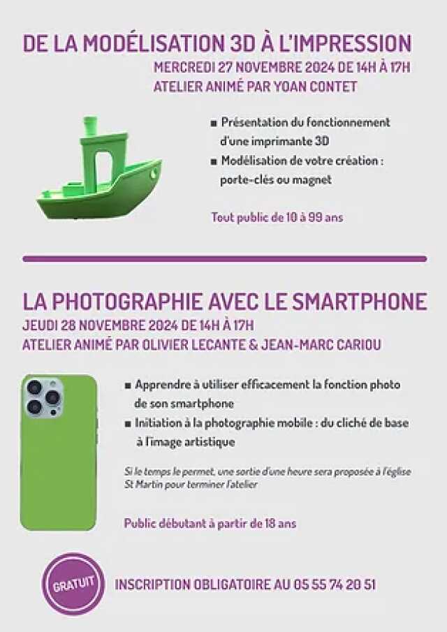 Ateliers informatiques: LA PHOTOGRAPHIE AVEC LE SMARTPHONE (Centre Culturel)