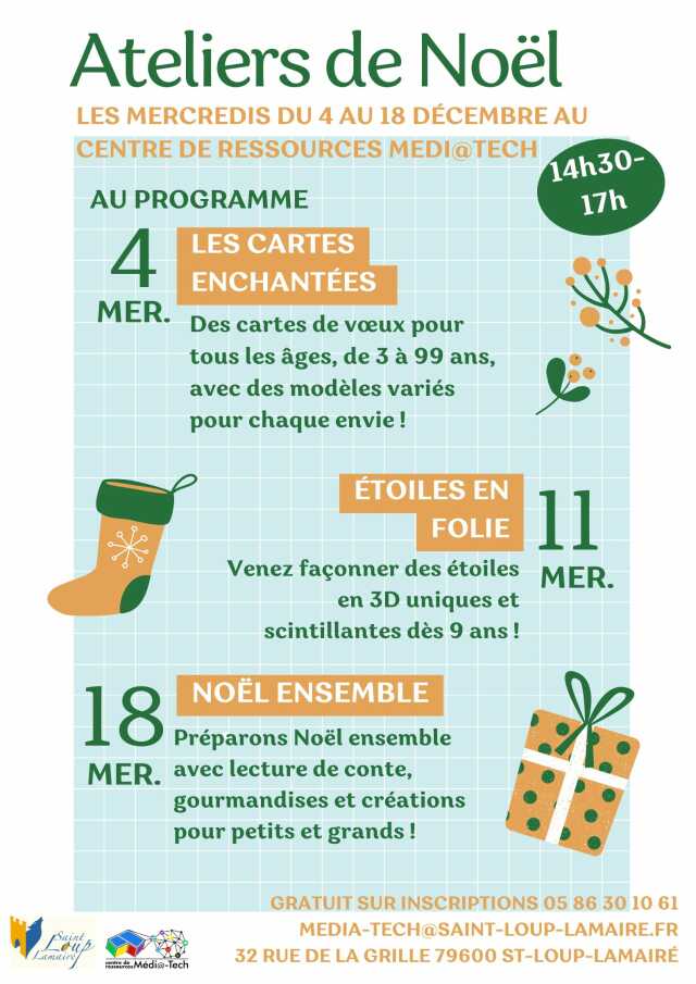 Ateliers de Noël : les cartes enchantées