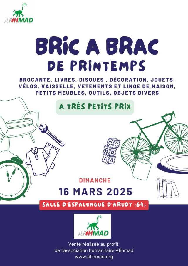 Bric à brac de printemps par l'association Afihmad