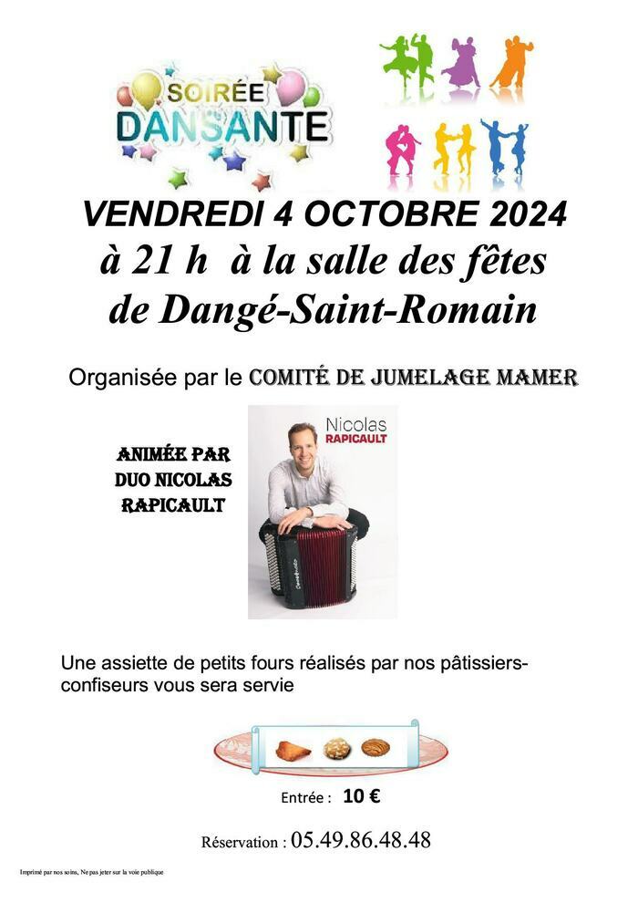 SOIRÉE DANSANTE - LE 04/10 - COMITÉ DE JUMELAGE MAMER