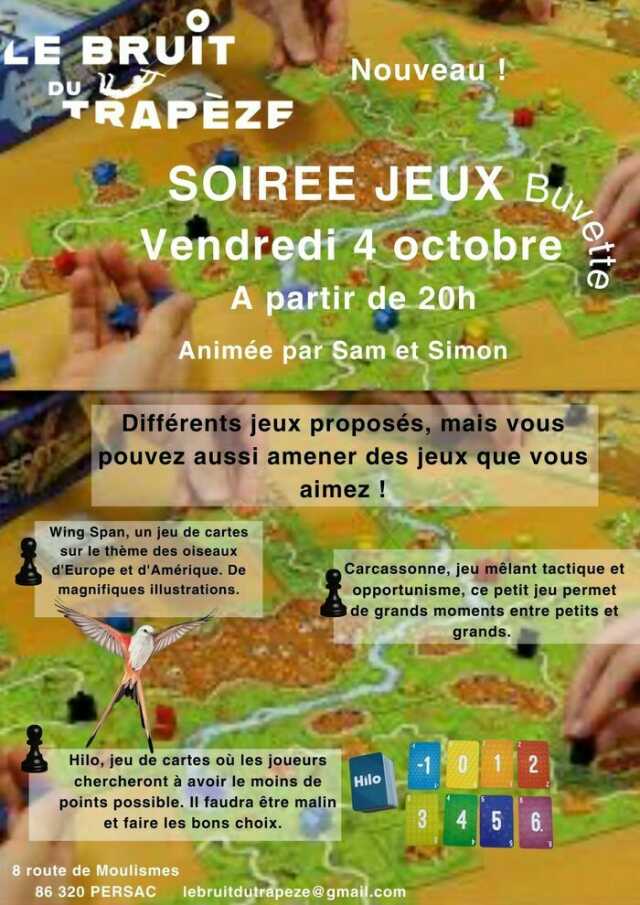 Soirée Jeux et Frissons