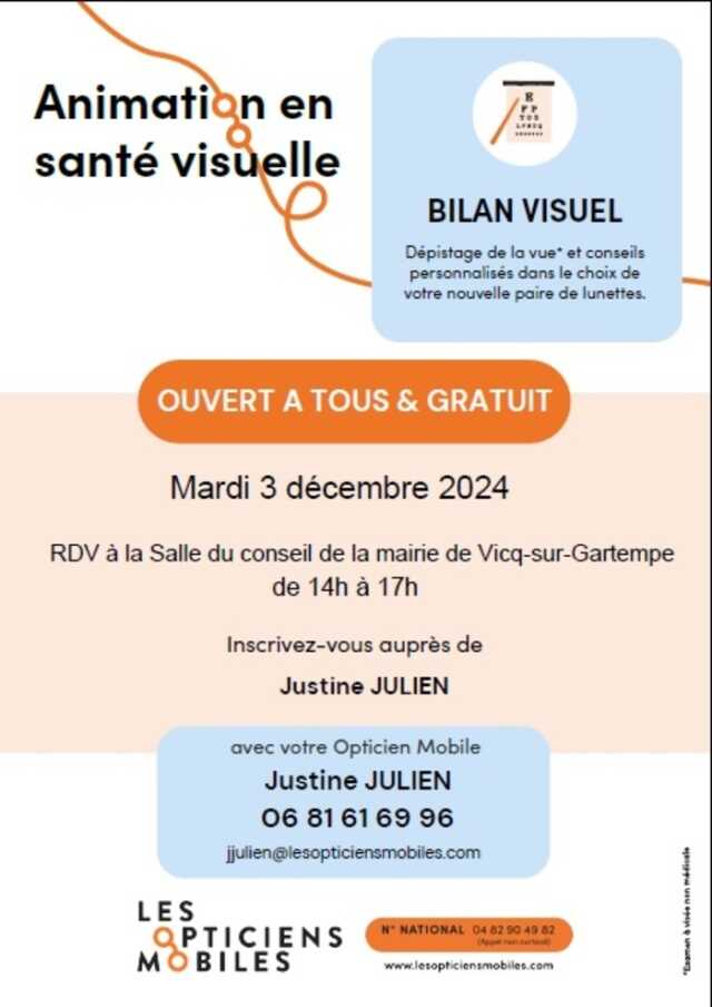 Bilan visuel gratuit