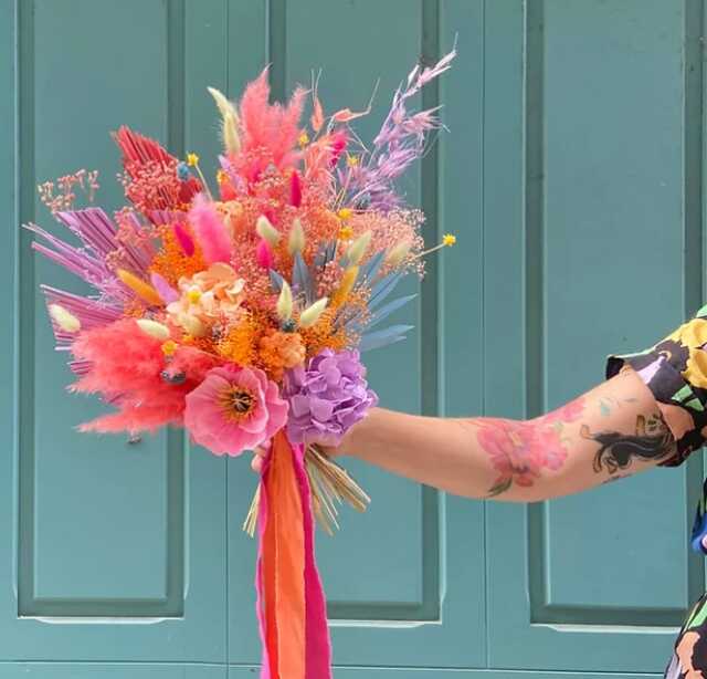 Atelier bouquet de fleurs séchées chez Deflorette - Limoges