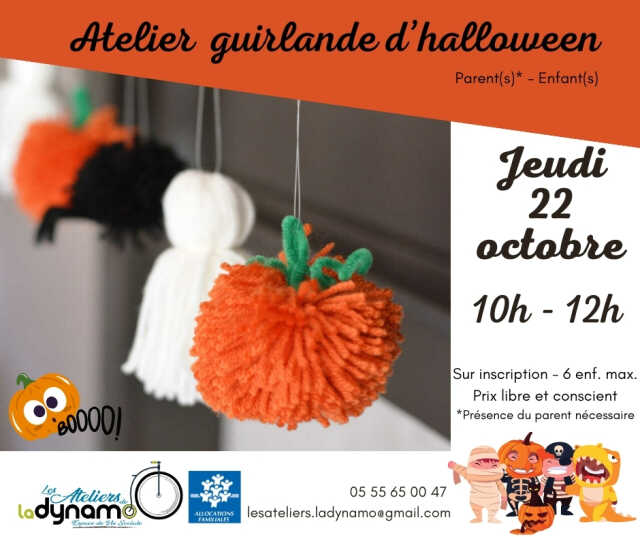 Atelier  Parent(s)* - Enfants(s) : Guirlande d'Halloween