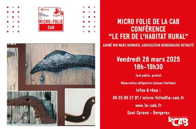 La Micro-Folie de la CAB | Conférence : le fer de l'habitat rural