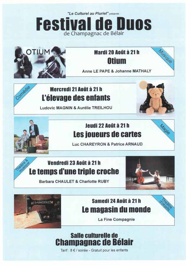 Festival de Duos : Théâtre et musique 