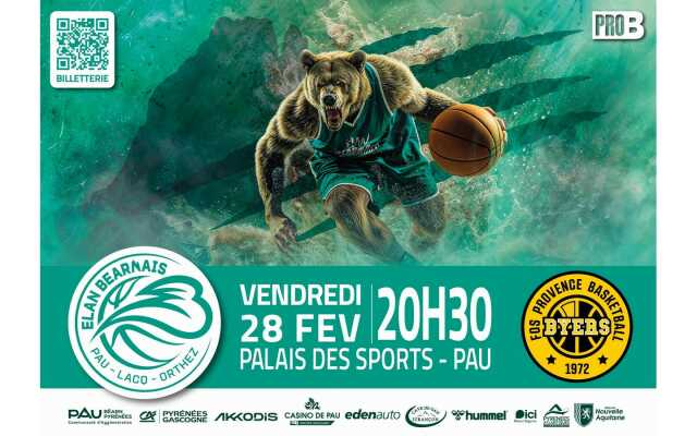 Basket Championnat ProB - Elan Béarnais Pau Lacq Orthez Vs Fos Provence Basket