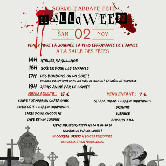 Sorde l'Abbaye fête halloween