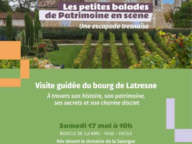 Patrimoine en scène : Visite du bourg de Latresne