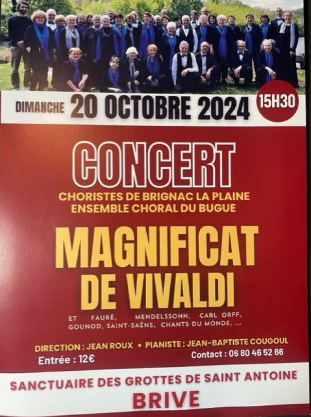 Concert: Magnificat de Vivaldi (Grottes de Saint Antoine)