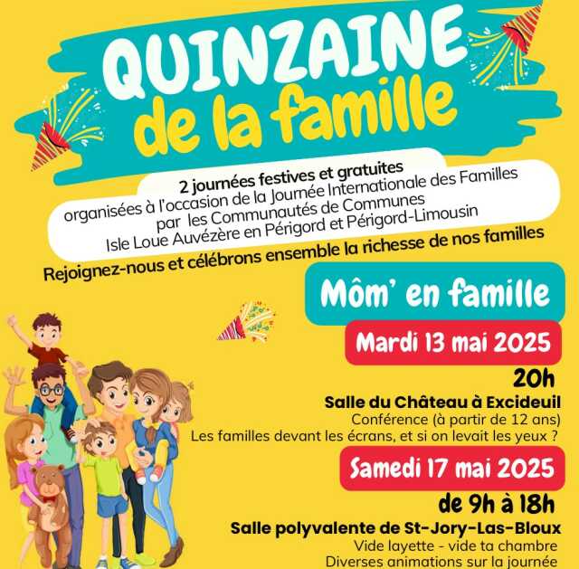 Quinzaine de la famille - vide layette, vide ta chambre, animations