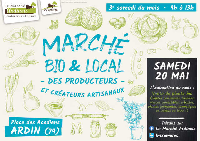 Marché hebdomadaire bio et local d'Ardin (samedi matin)