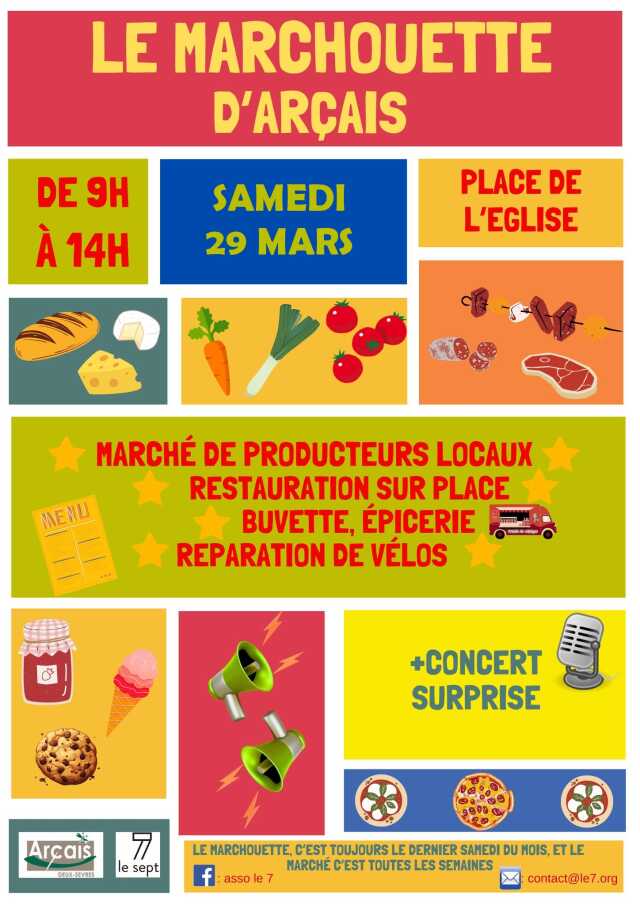 Marché Le Marchouette fête le printemps à Arçais