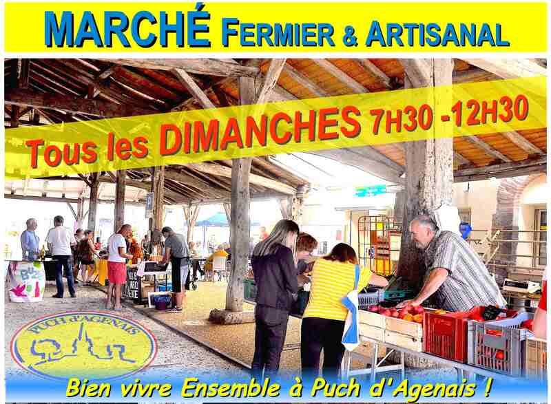 Marché traditionnel de Puch d'Agenais