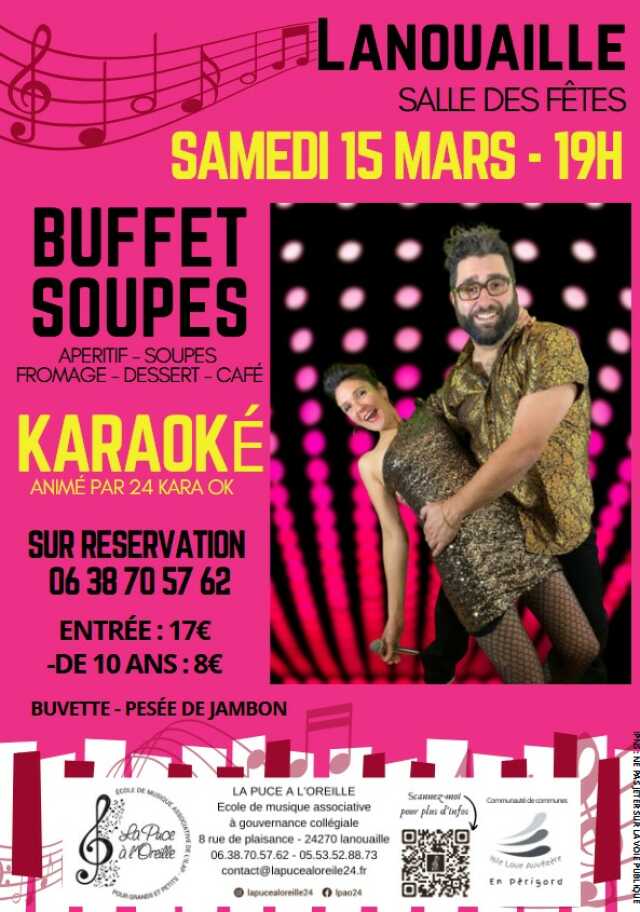 Buffet de soupes et karaoké