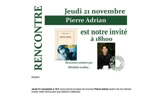 Tonnet: Rencontre avec Pierre Adrian