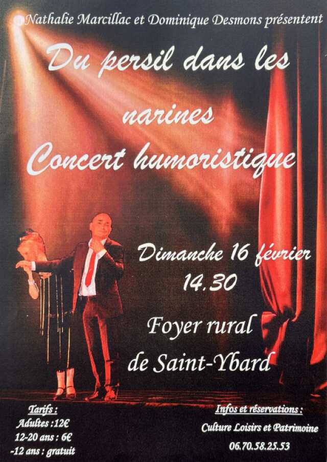 Concert humoristique : Du persil dans les narines