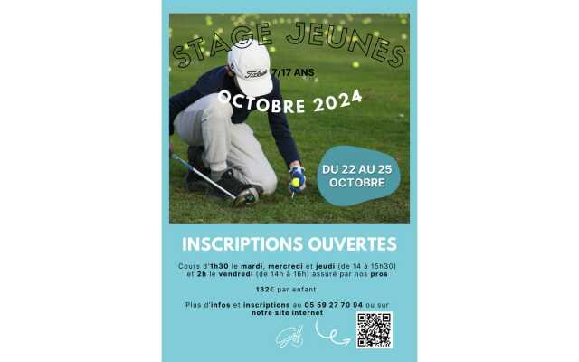 Stage golf jeunes vacances toussaint