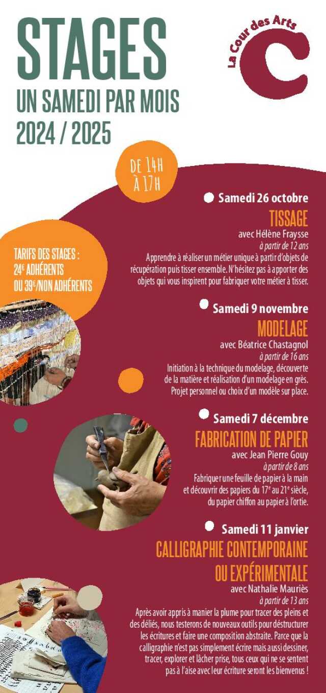 Cours des Arts : Fabrication de papier