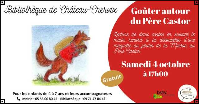 Goûter autour du Père Castor – Bibliothèque de Château-Chervix