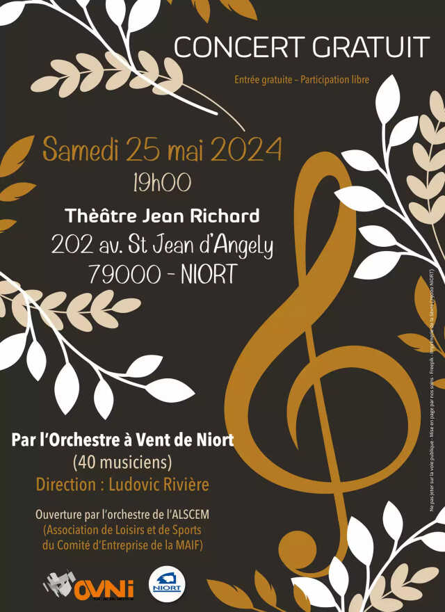 Concert de l'orchestre à vent de Niort à Niort