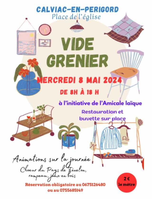 Vide-grenier Calviac-en-Périgord 08/05/24
