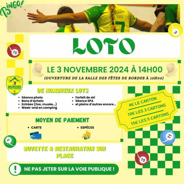 Loto du Bordes sport handball